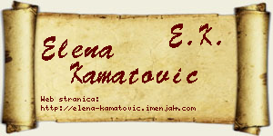 Elena Kamatović vizit kartica
